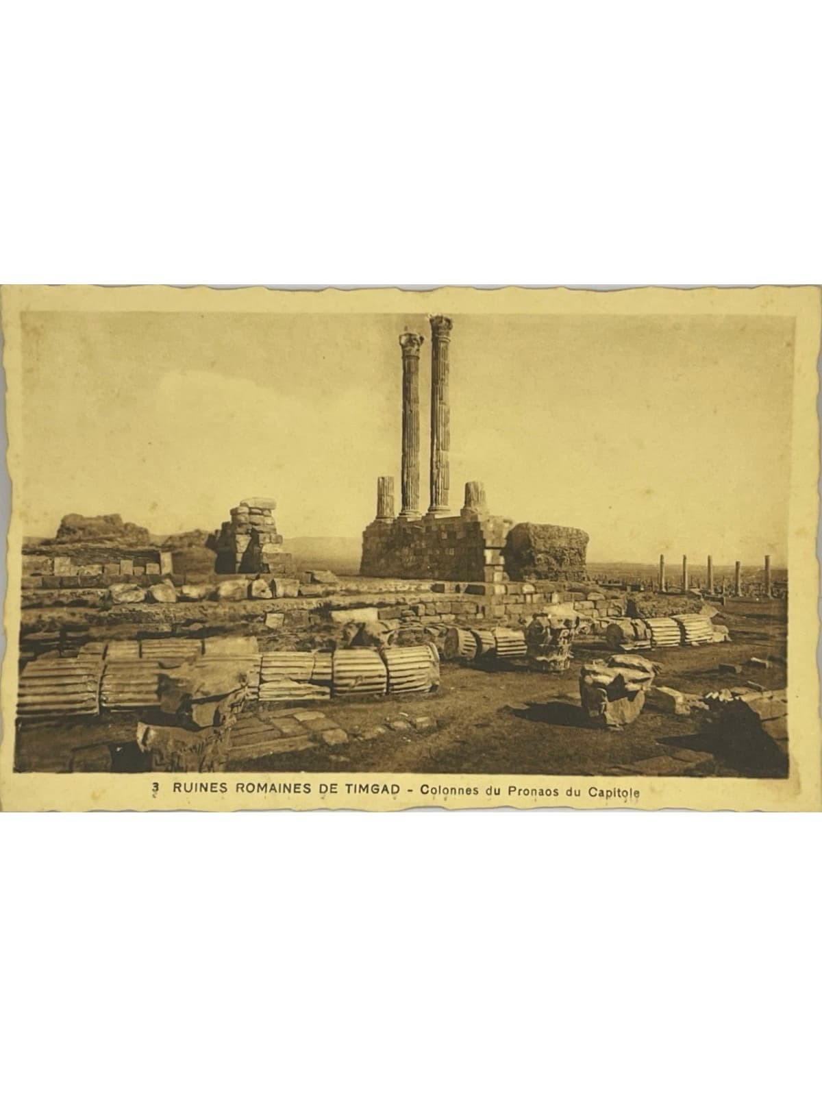 Timgad - Capitol Pronaos Columns - Roman Ruins - Postcard No. 3