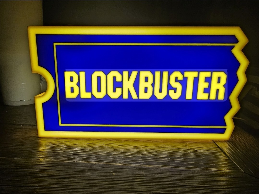 Light Up Blockbuster Style Sign LED Movie Room Decor Handmade Custom Sizes 6–14” Light Up Blockbuster Style Sign LED Movie Room Decor Handmade Custom Sizes 6–14”