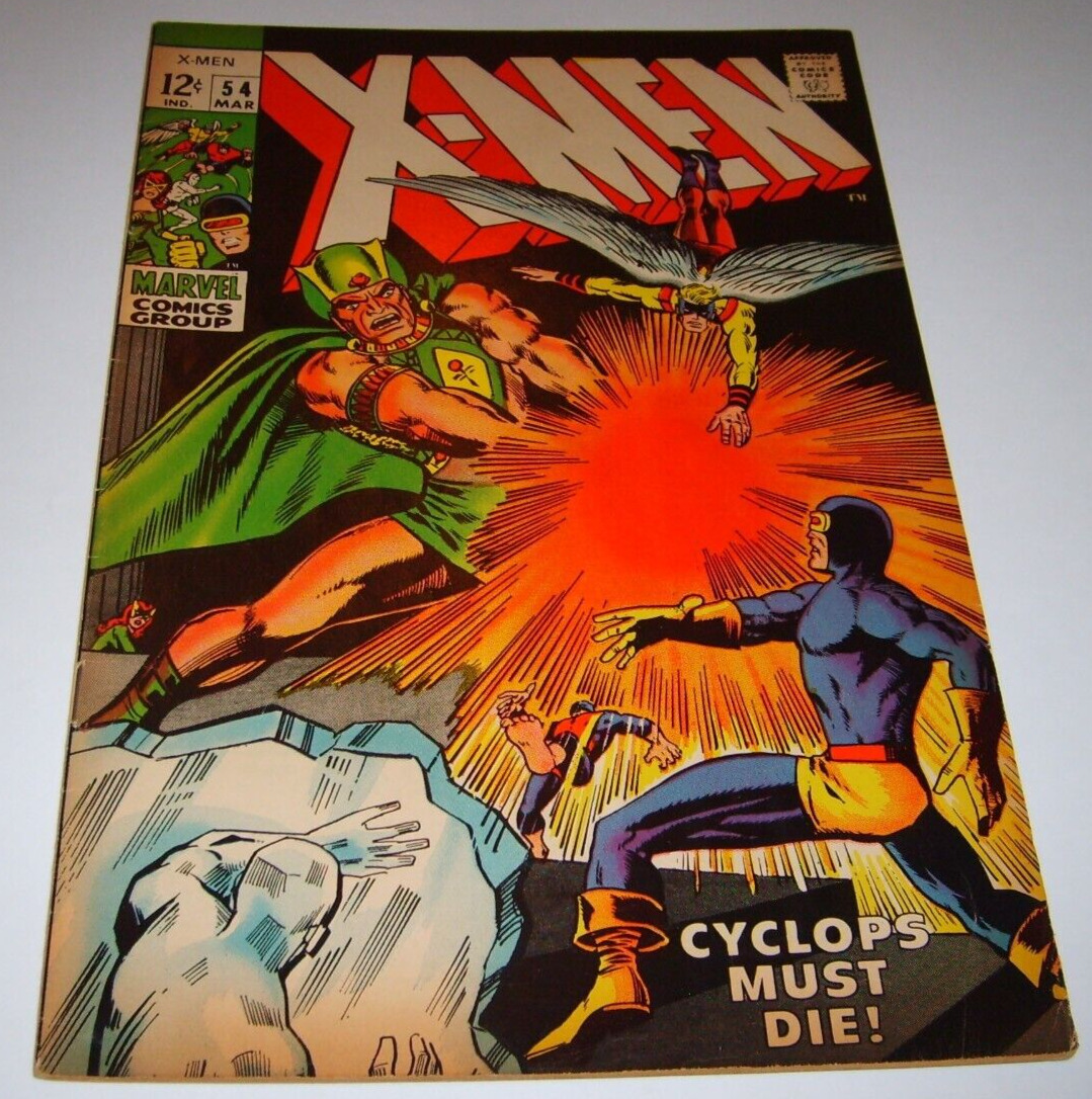 X-MEN #54 (1969) KEY - 1ST APPEARANCE OF LIVING PHAROAH & ALEX SUMMERS