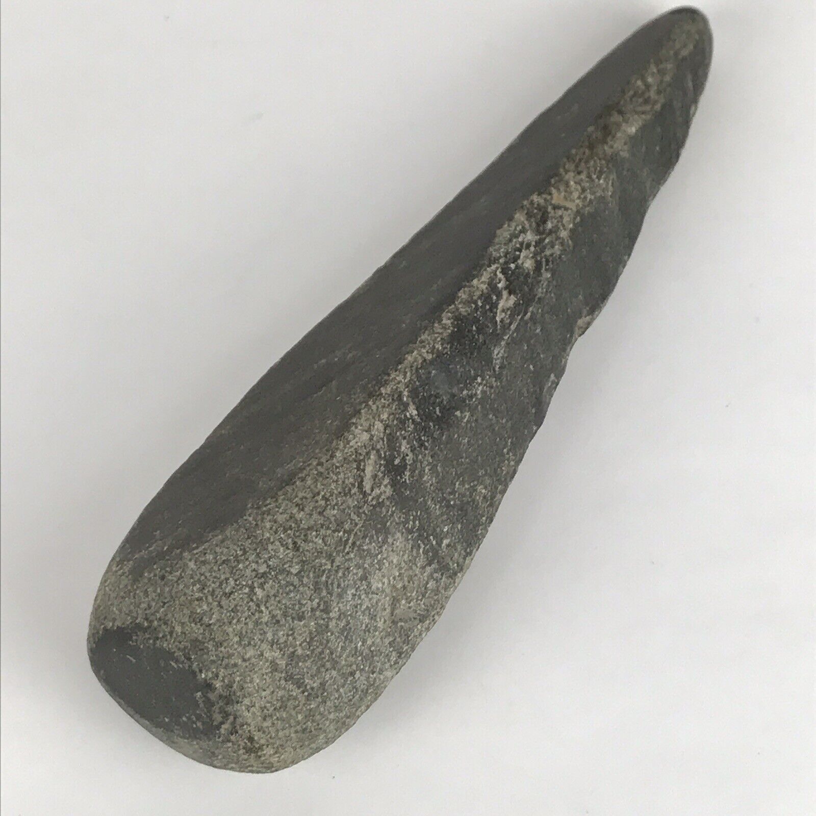 Native American Stone Artifact Three Sided Wedge Pecking Stone Pestle 7.25\