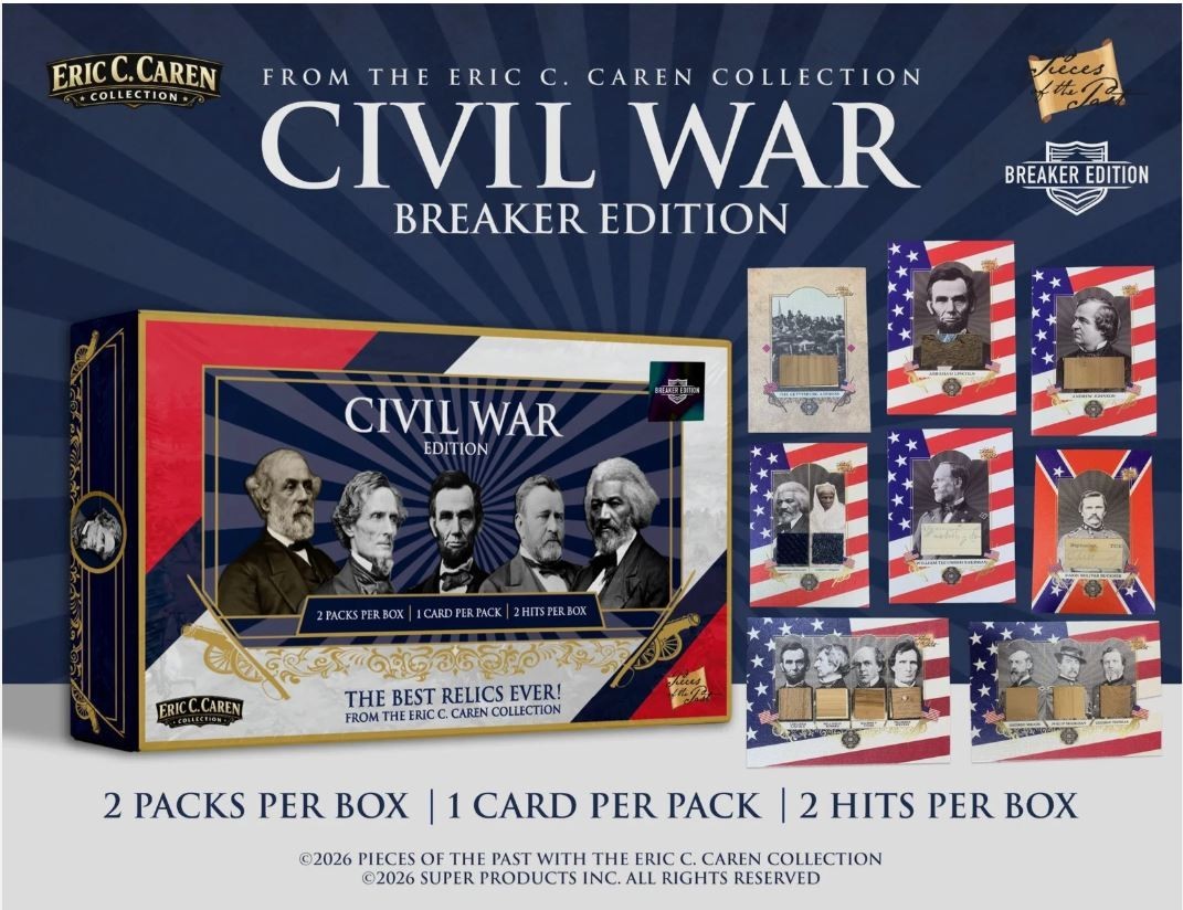 2026 Pieces of the Past Caren's Civil War Breaker Edition Box + 2 BONUS PACKS 2026 Pieces of the Past Caren's Civil War Breaker Edition Box + 2 BONUS PACKS