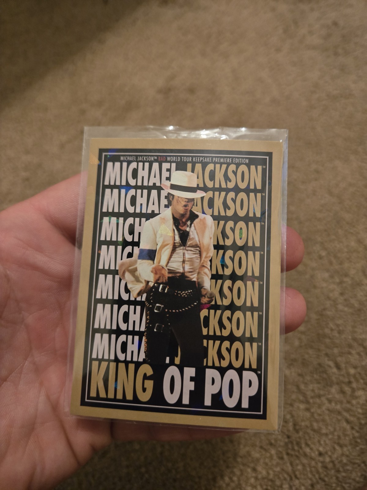 Michael Jackson BAD World Tour Keepsake Cards #200 Poster Gold 15/17 Michael Jackson BAD World Tour Keepsake Cards #200 Poster Gold 15/17