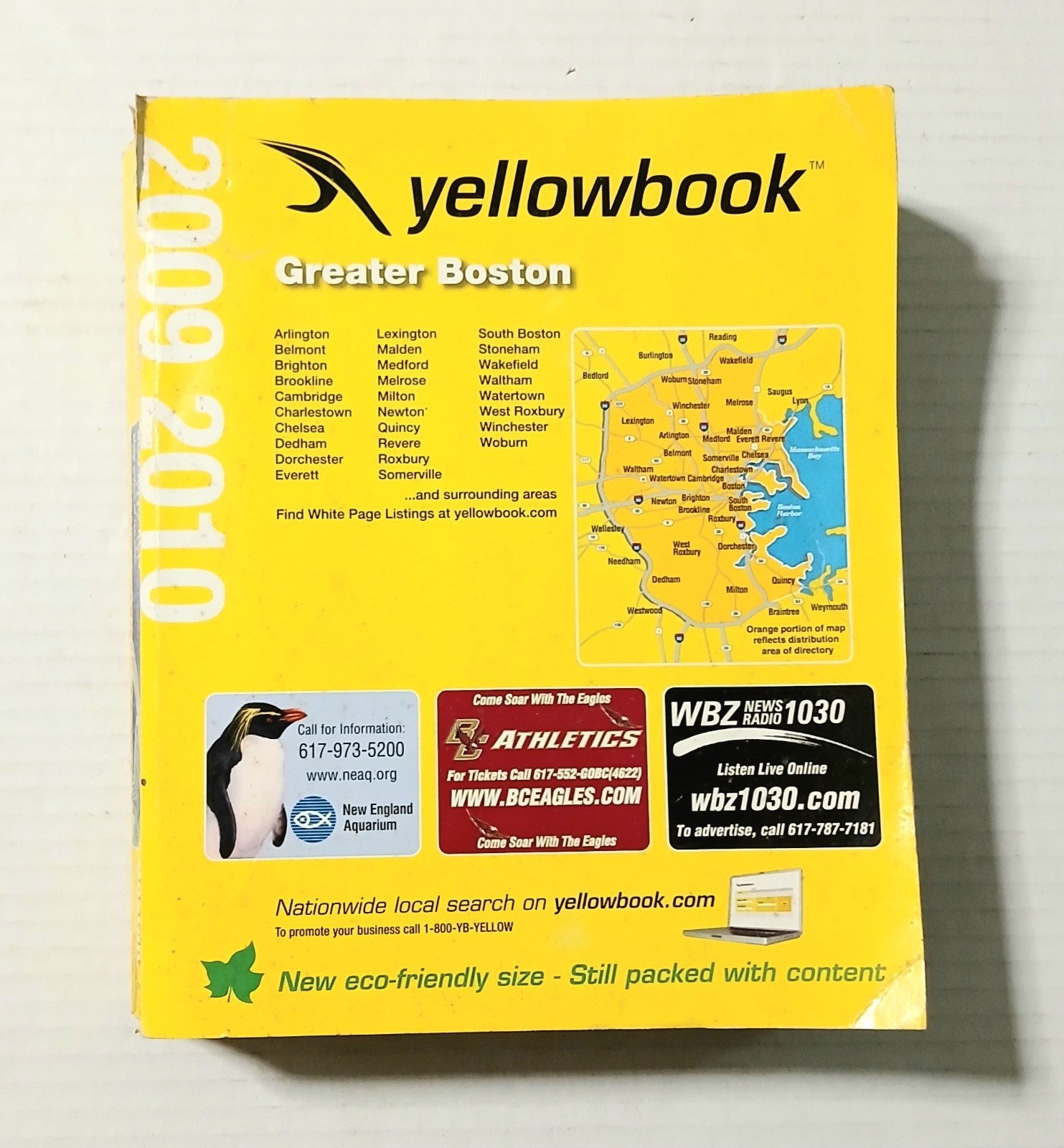 2009 2010 Greater Boston Massachusetts Phone Book Yellowbook Business Directory