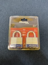 Master Lock 5TPF Heavy Duty Keyed Alike Padlocks 2-Pack New Sealed picture
