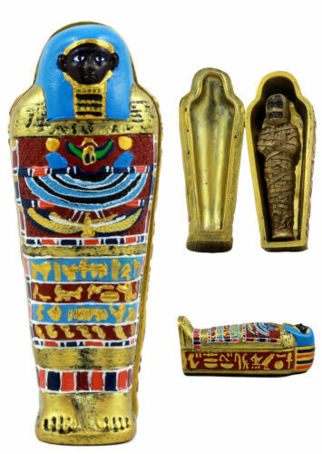 Ebros Egyptian Saqqara Pharaoh Mummy Sarcophagus Figurine 4