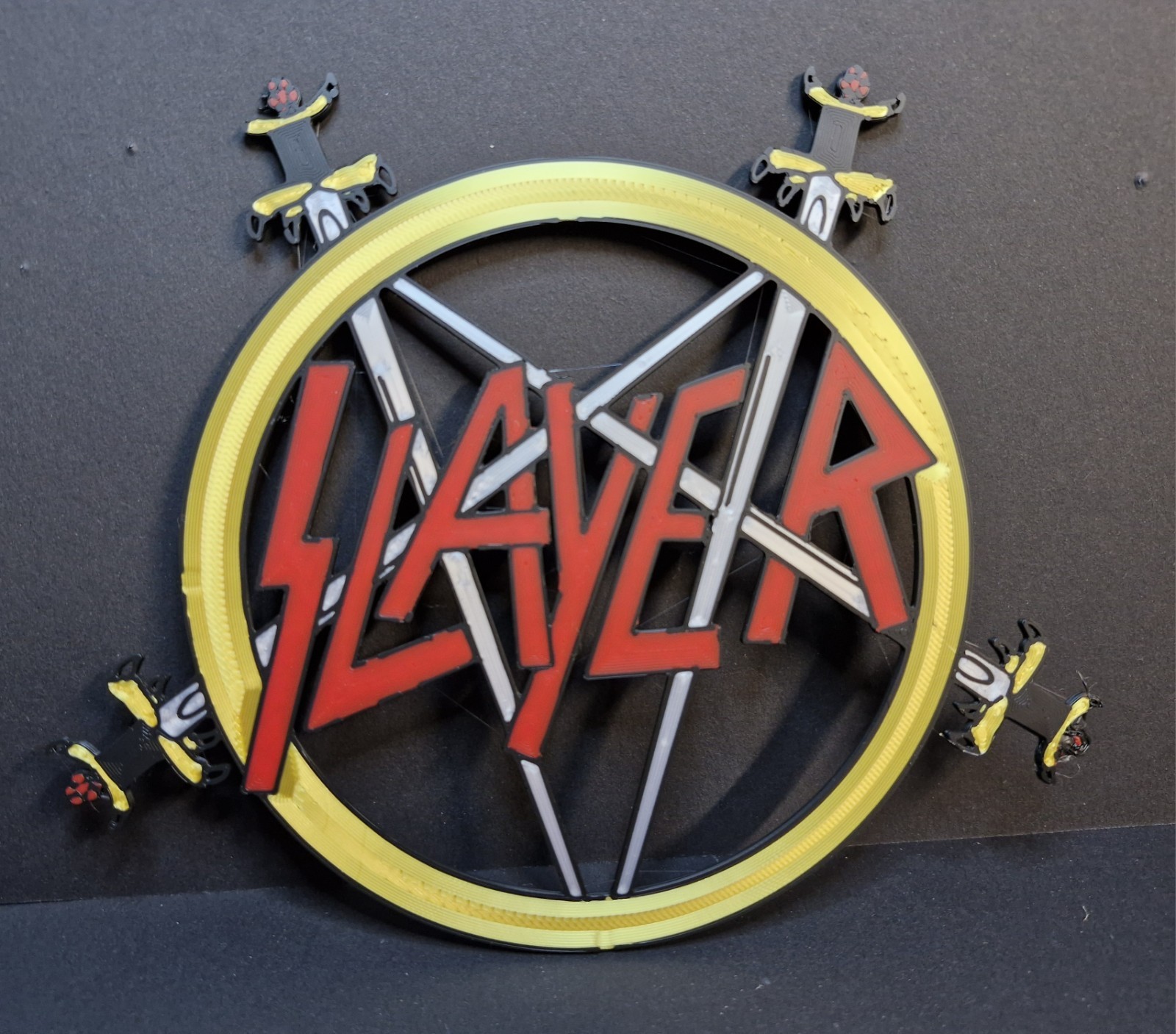 Slayer Pentagram Logo -  Thrash Metal  display logo heavy metal Mancave 