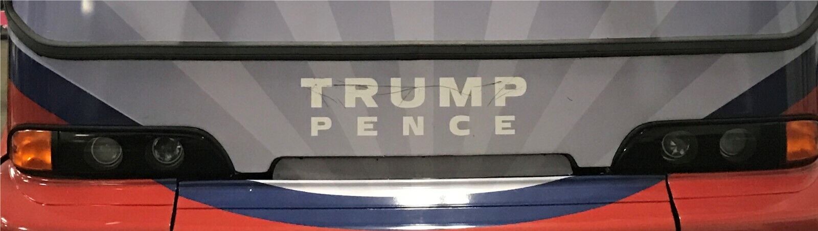 President Donald Trump Pence 2016 Actual Front Graphic Taken Off Of Tour Bus