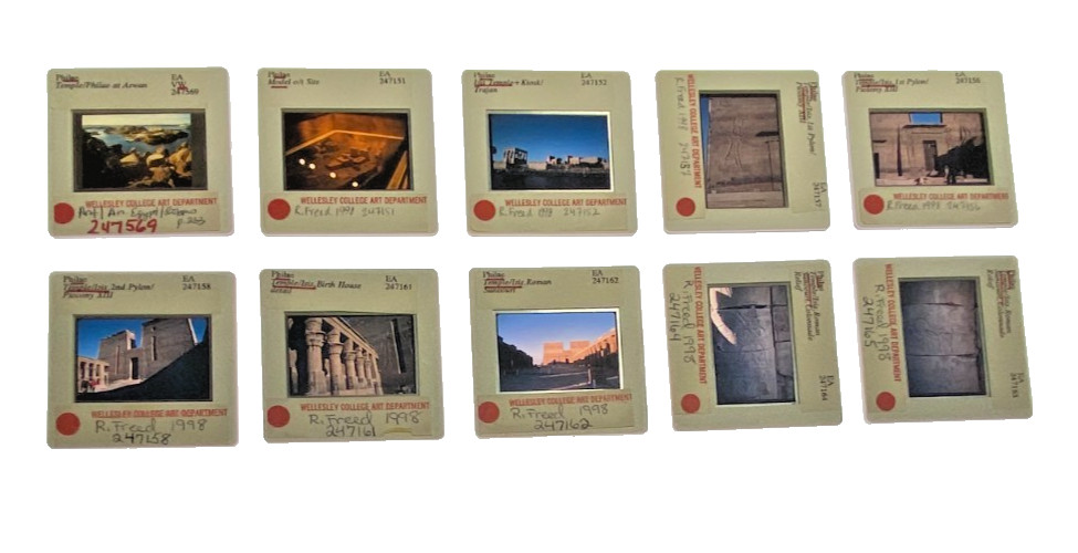 Lot of 10 Vintage 35mm Slides - Philae, Ancient Egypt, Temple of Isis, Egyptian