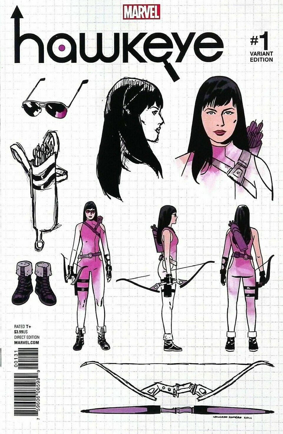 Hawkeye #1 Design Variant Comic 2017 - Marvel Comics - Black Widow Avengers