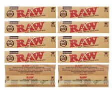 10 Packs Authentic Raw Classic King Size Slim Natural Unrefined Rolling Papers picture