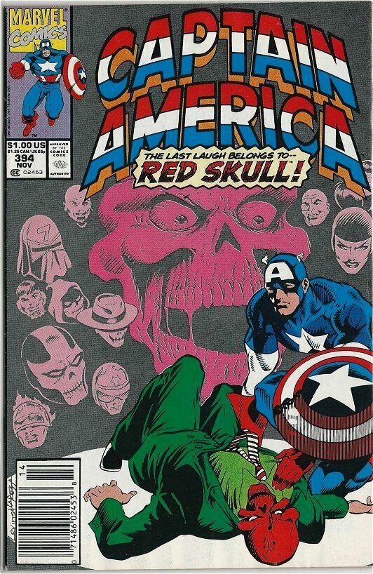 1991 Marvel - Captain America # 394 Newsstand - Nice Condition