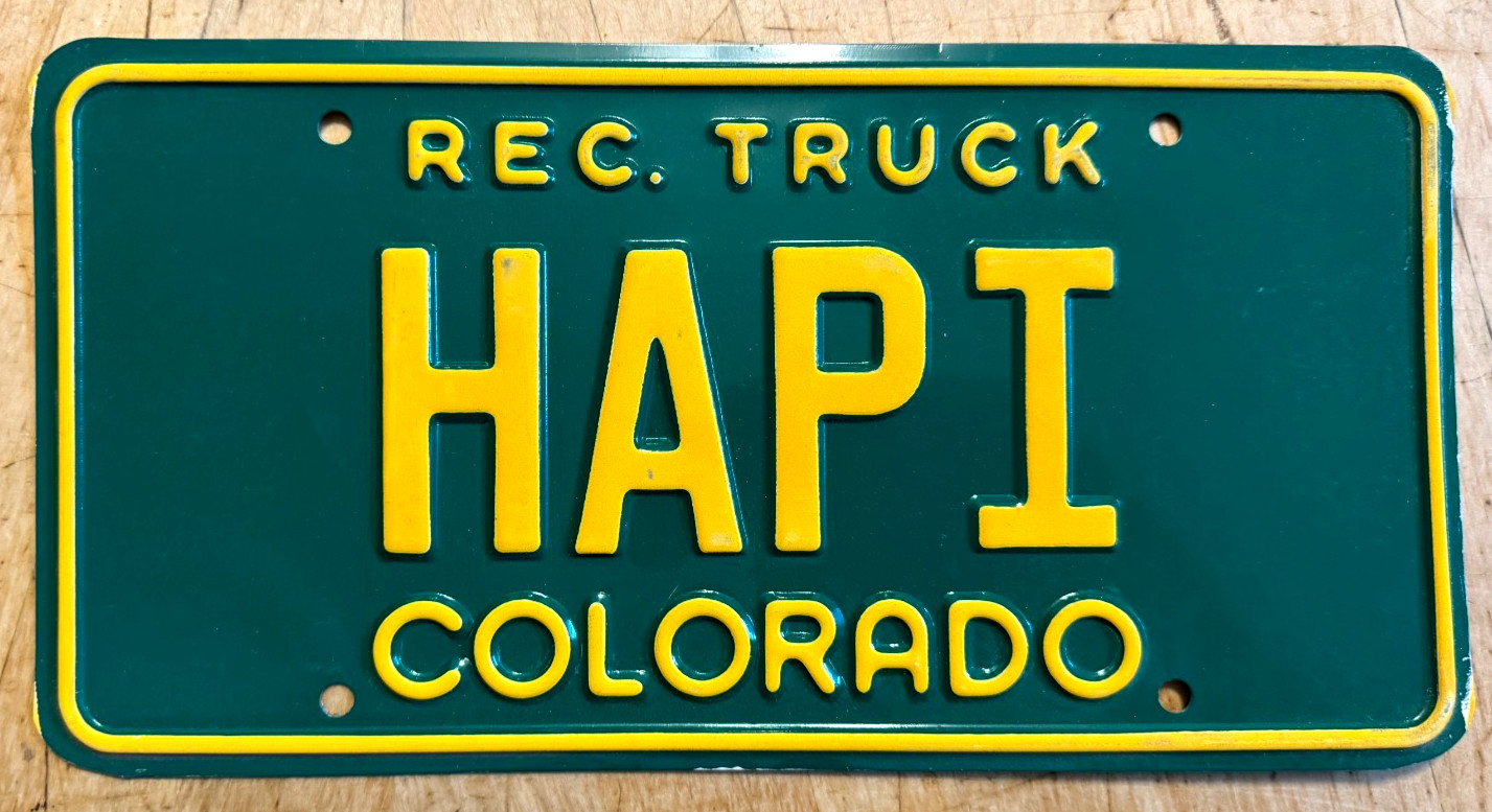 COLORADO VANITY LICENSE PLATE 