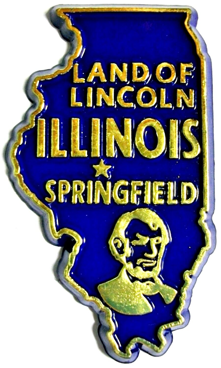 Illinois The Land of Lincoln State Souvenir Fridge Magnet