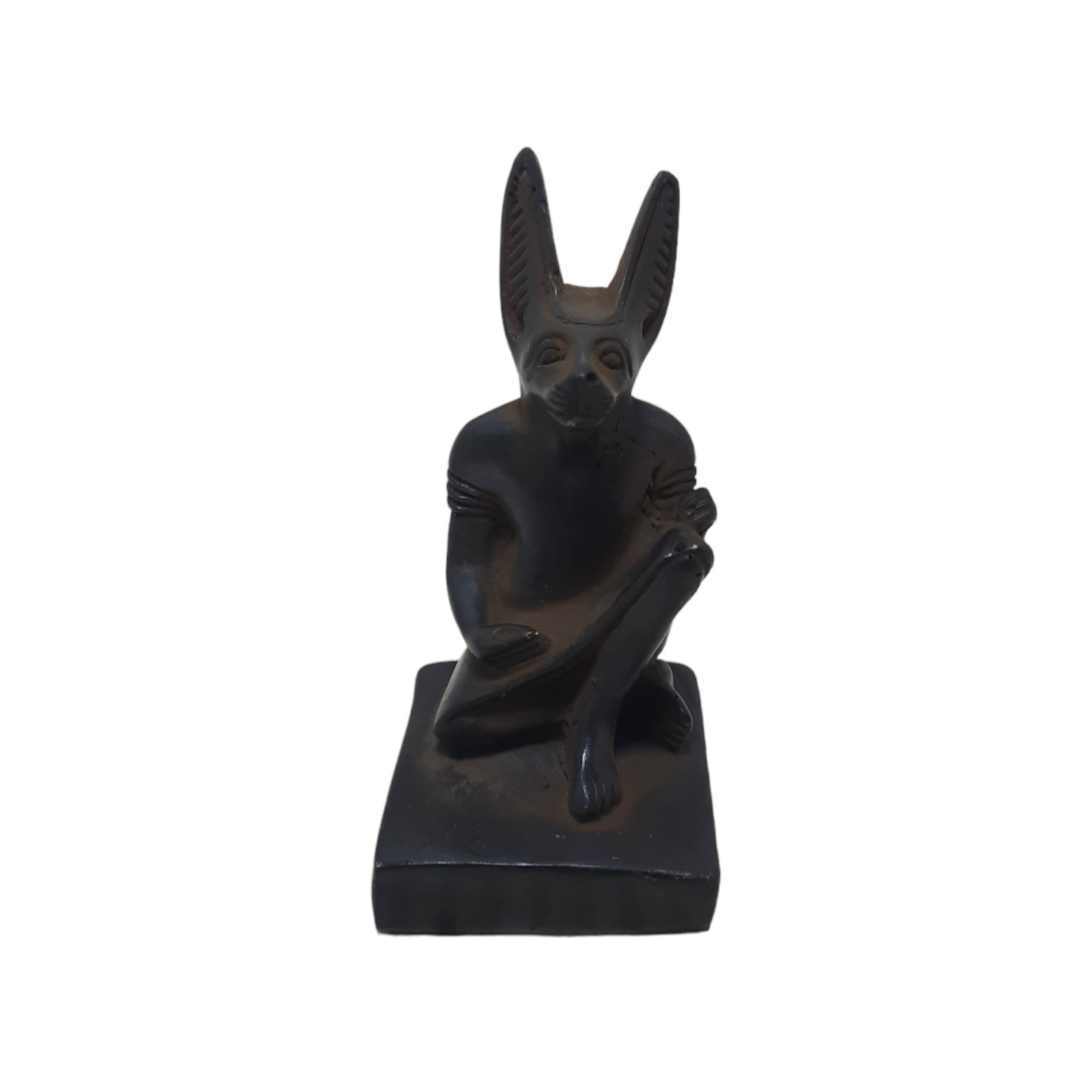 UNIQUE ANTIQUE ANCIENT EGYPTIAN Statue Seated Anubis Jackal Sculpture