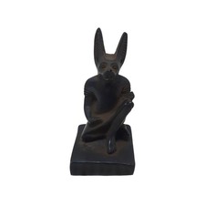 UNIQUE ANTIQUE ANCIENT EGYPTIAN Statue Seated Anubis Jackal Sculpture picture