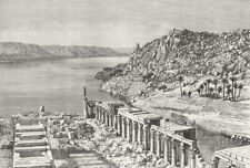 EGYPT. Nile-view Philae c1885 old antique vintage print picture picture