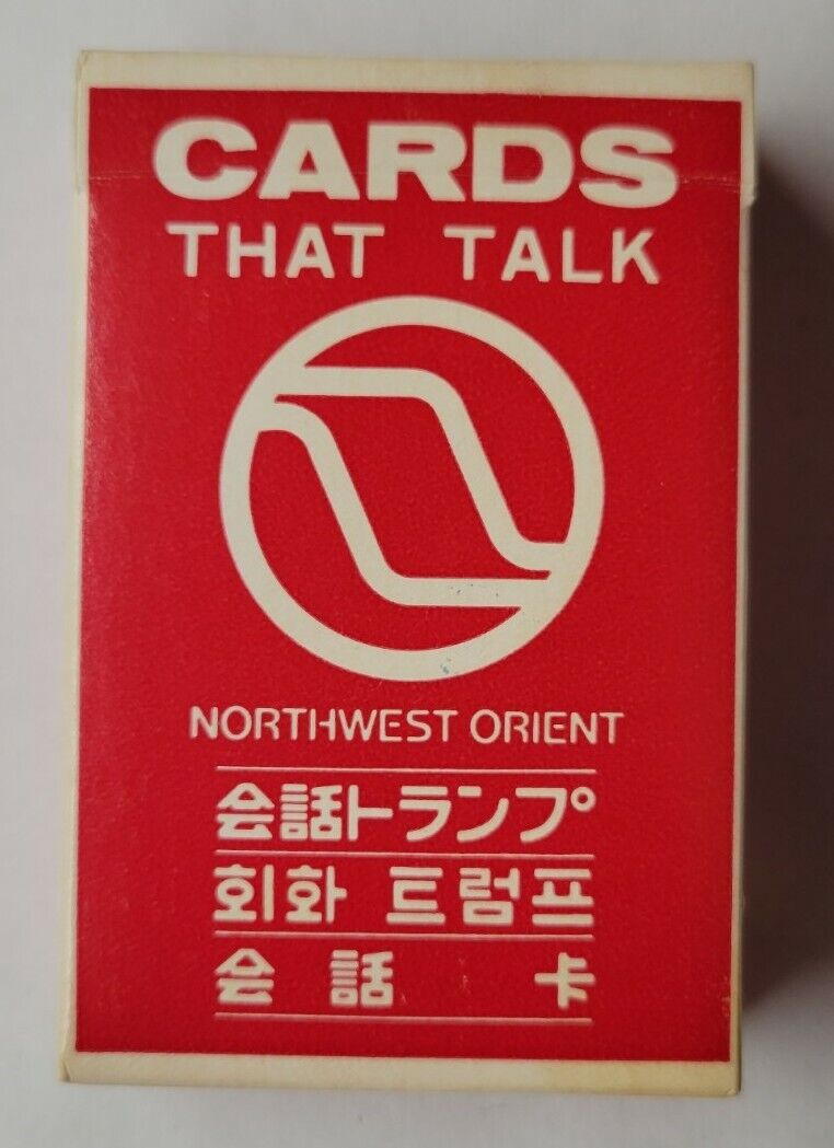 Northwest Orient Airlines Cards That Talk Playing Cards