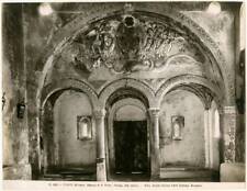the pronaos of the Abbey of San Pietro al Monte, with a fresco in - Old Photo picture