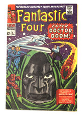 Fantastic Four #57 Marvel Comics 1966 VG+ FN Iconic Doom Silver Surfer Kirby Lee picture