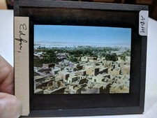 COLORED Glass Magic Lantern Slide ABM Edfu EGYPT picture