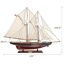 Authentic Nautical Decoration | Wooden Sailboat Model/` picture