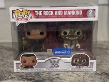 Funko Pop WWE the Rock and Mankind Walmart Exclusive Vinyl Figure 2 Pack picture