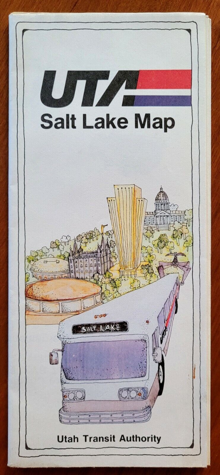 Utah Transit Authority * Salt Lake & South Davis County * 1982 Map & Guide