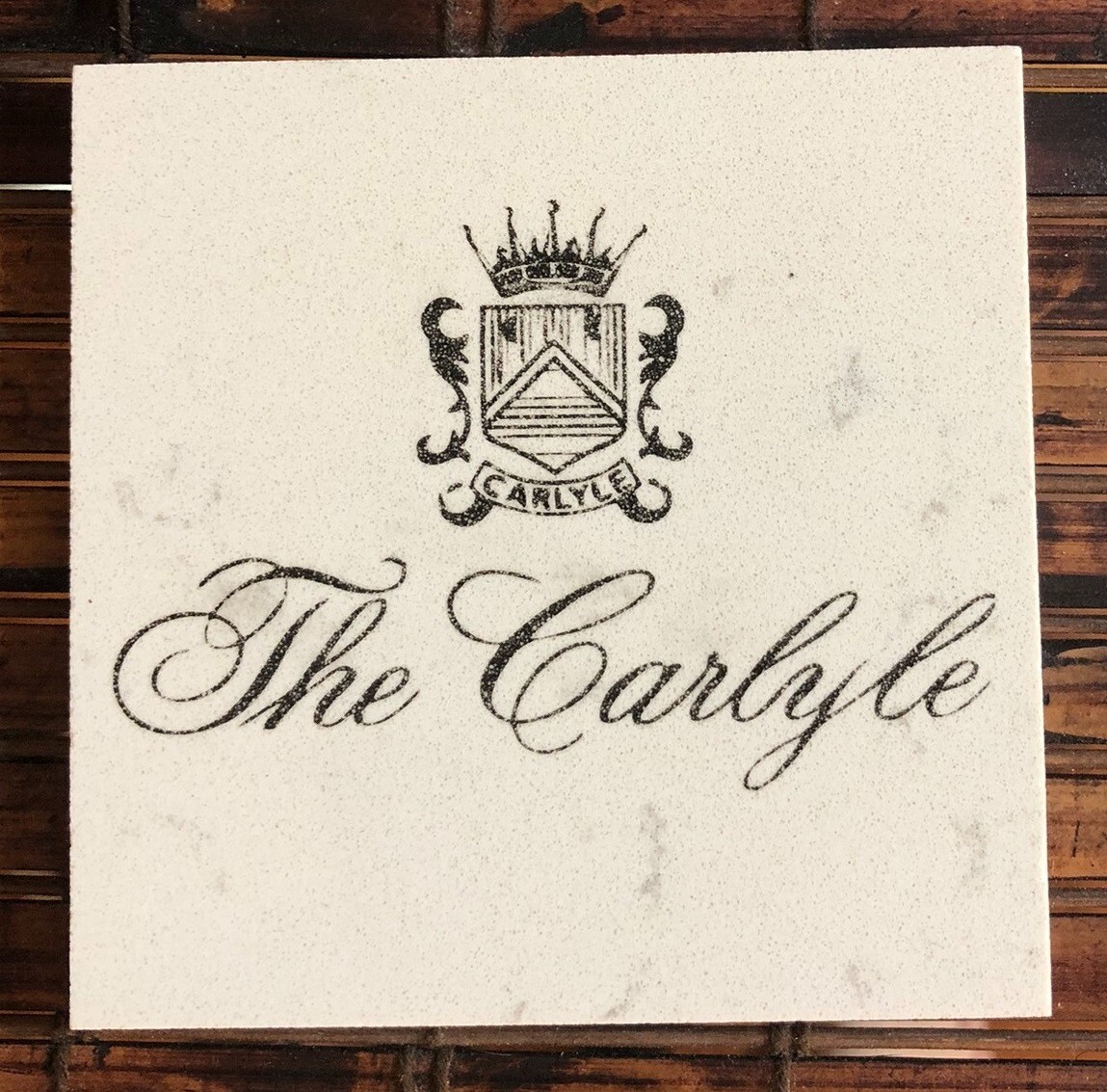The Carlyle Hotel New York NYC Marble Coaster The Carlyle Hotel New York NYC Marble Coaster