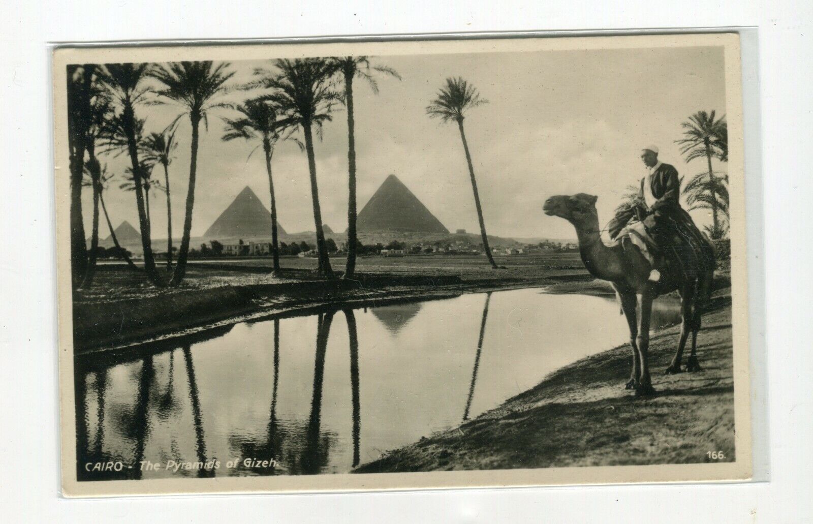 Egypt; Cairo - The Pyramids of Gizeh; Lehnert & Landrock Vintage Postcard rppc