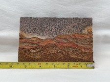 Natural Picture Sandstone Slab 5” Desert Landscape Rock Specimen Display Stone picture