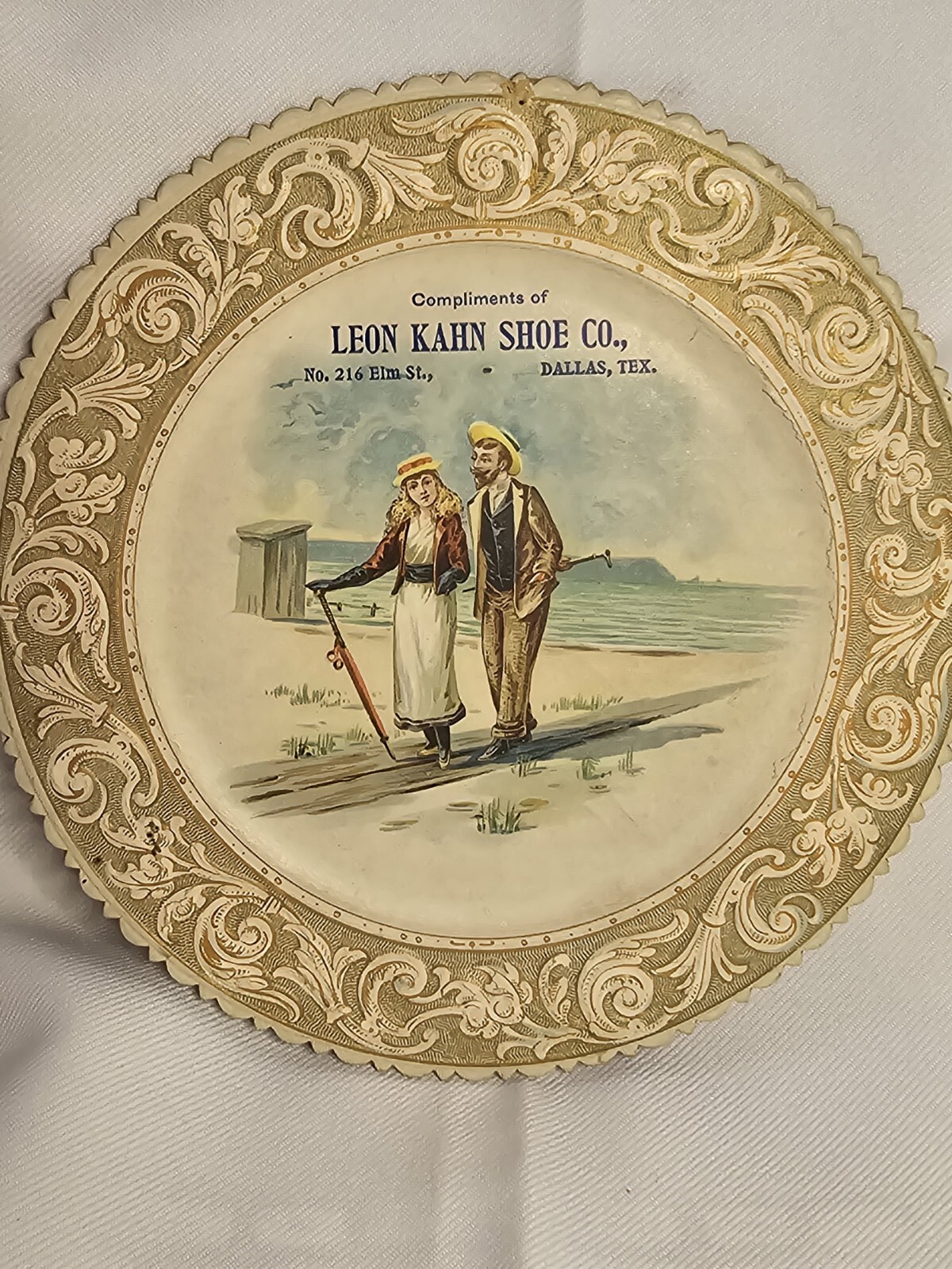 antique victorian trade card leon kahn shoe co compliments of..exquisite 7\