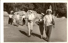 1950s American Tourists Karnak Temple Luxor Egypt Original Photo Sphinxes picture