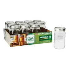 Wide Mouth Quart 32oz. Glass Mason Jars with Lids and Bands 12 Count picture