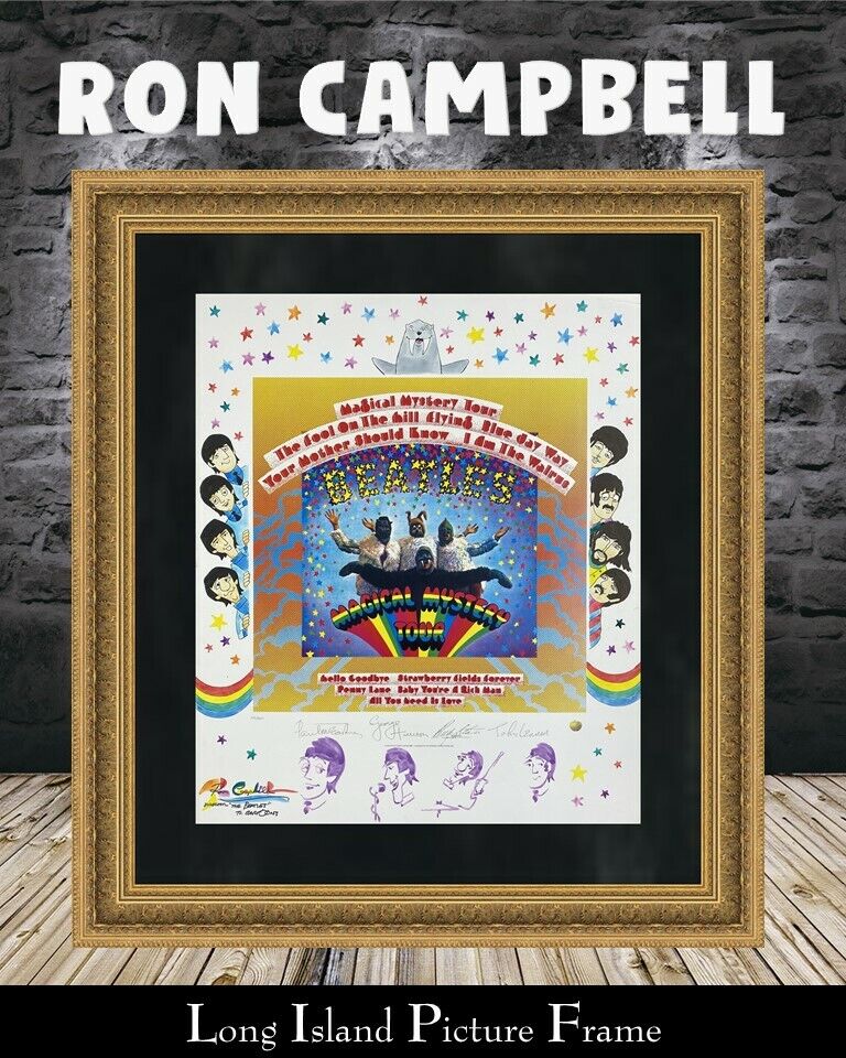 Ron Campbell Magical Mystery Tour I Original Hand Drawn Beatles Record Album Art