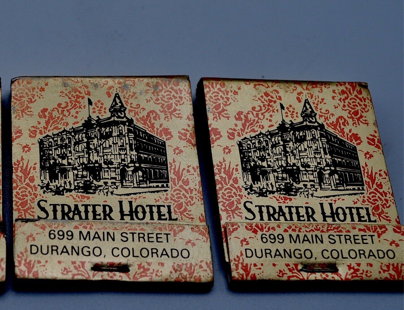 Vintage Matchbook Stratler Hotel Durango Colorado 2 Packages Unstruck