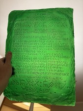 Emerald Tablet of Hermes Trismegistus / Thoth Atlantean Resin Replica Altar picture