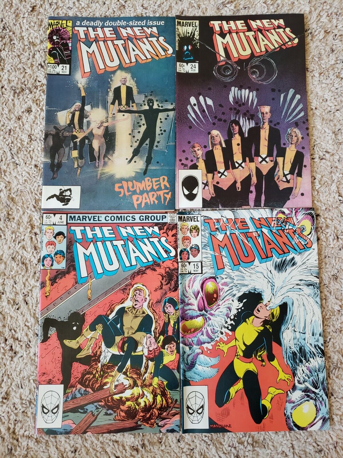 The New Mutants #4 15 21 24 Marvel Comics  1983, 1984