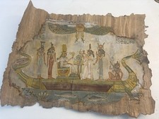 Tomb of Queen Nefertari: Egyptian modern souvenir painting on papyrus paper picture