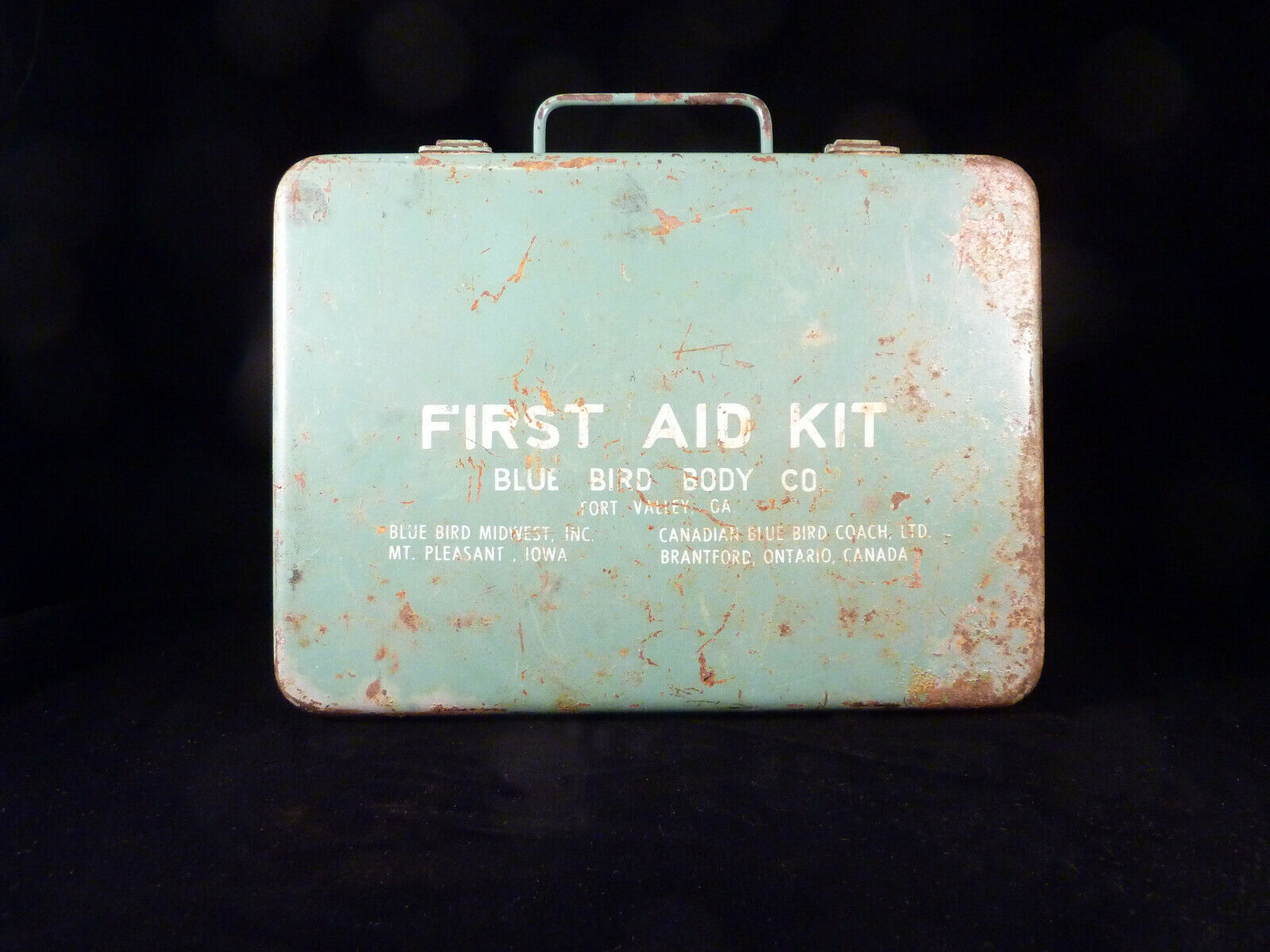Vintage Blue Bird First Aid Kit