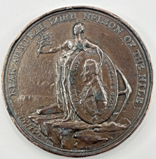 Alexander Davison's Nile Medal 1798 Lord Nelson of The Nile Bronze Original Vtg picture