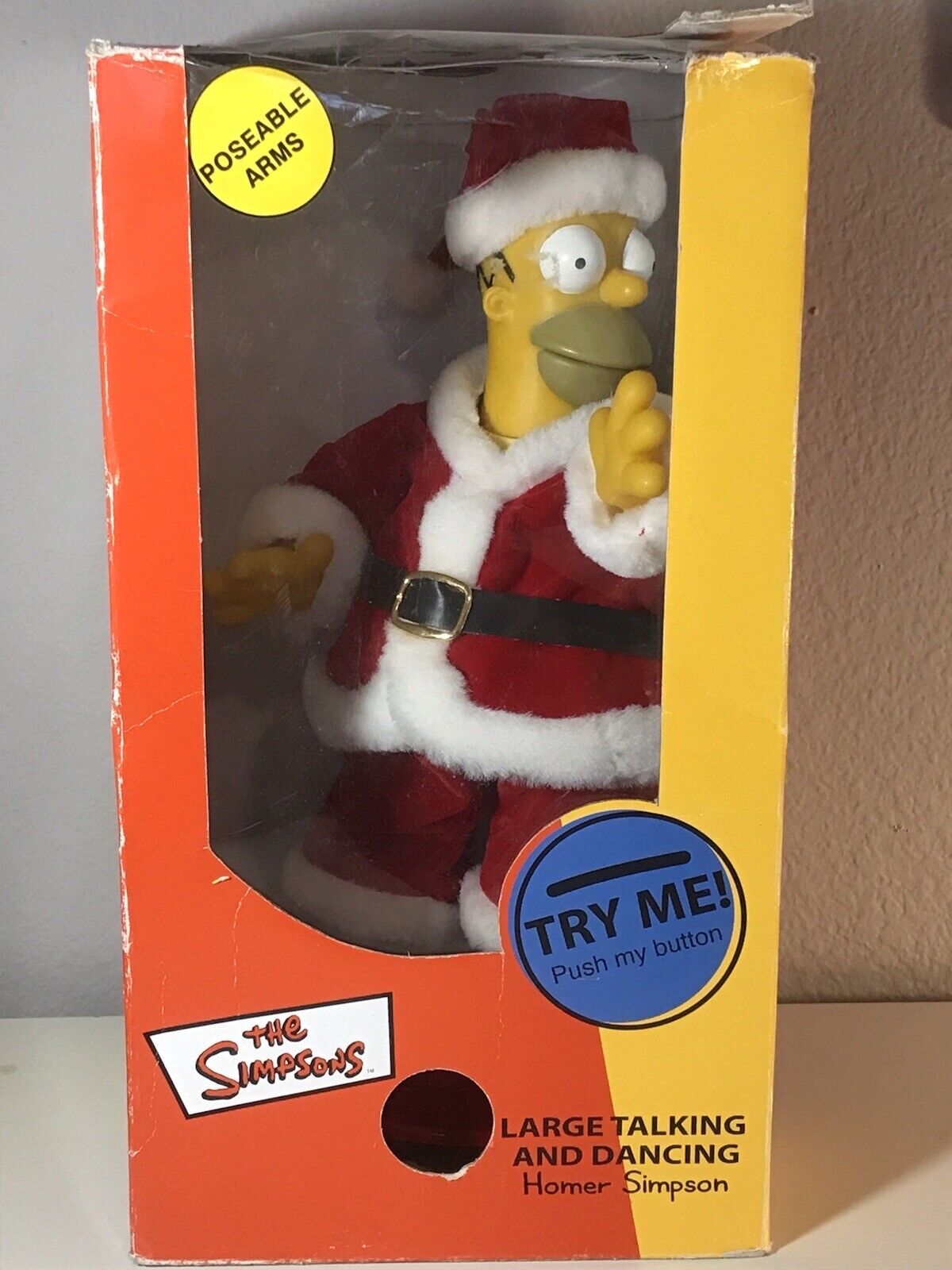 The Simpsons Christmas Large Talking Dancing Homer Simpson Santa With Batteries
