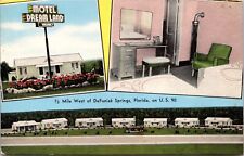 Linen Postcard Motel Dream Land in DeFuniak Springs, Florida~2097 picture