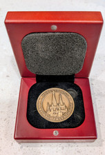 Duty to God Aaronic Priesthood Gold-Tone Medal/Coin in Red Display Box picture