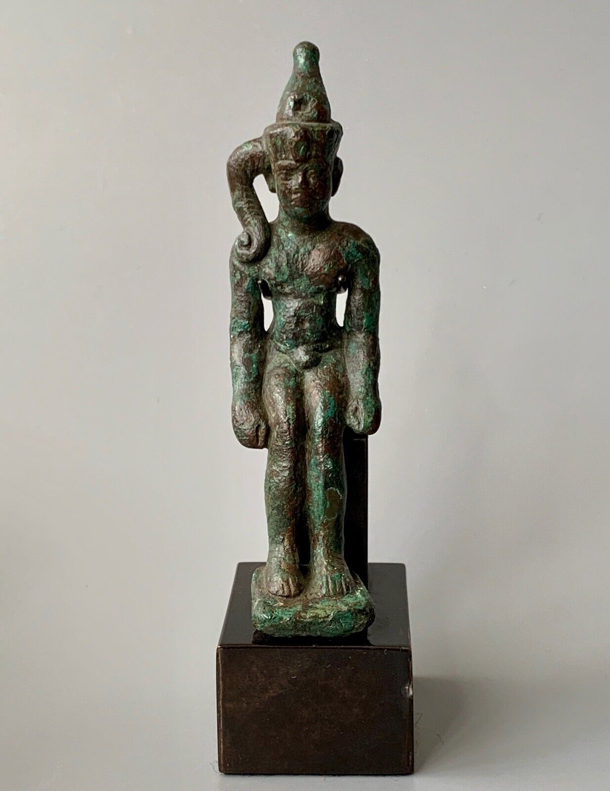 Wonderful Egyptian Bronze Sited Harpocrates Figurine - Horus The Child