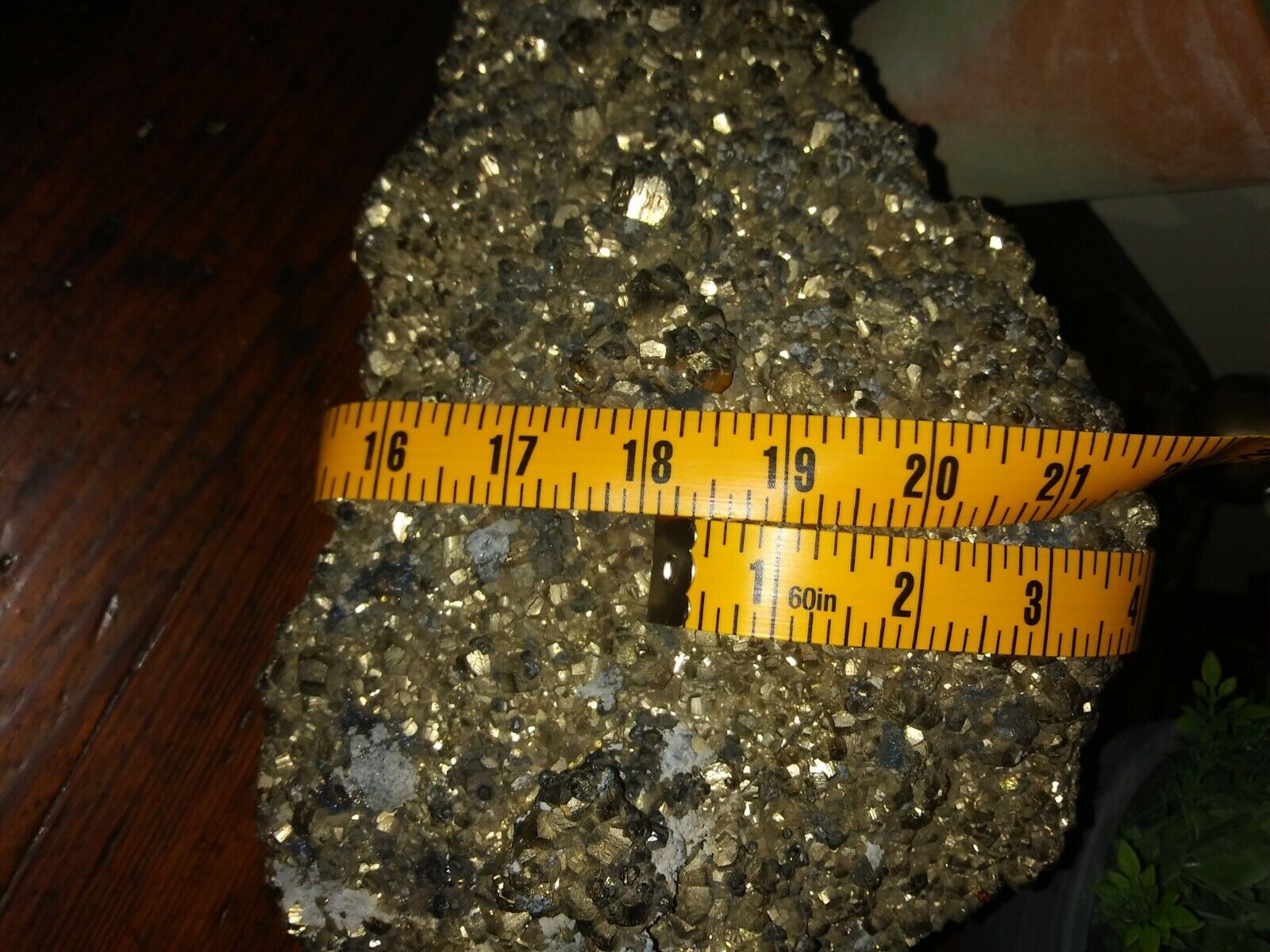 Pyrite cubic crystals cluster big Large Huge 17.2 lbs golden sparkly fools gold 