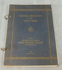 1926 CHURCH DIRECTORY & COOKBOOK Minnesota WOMEN'S LUTHERAN INNER MISSION LEAGUE picture