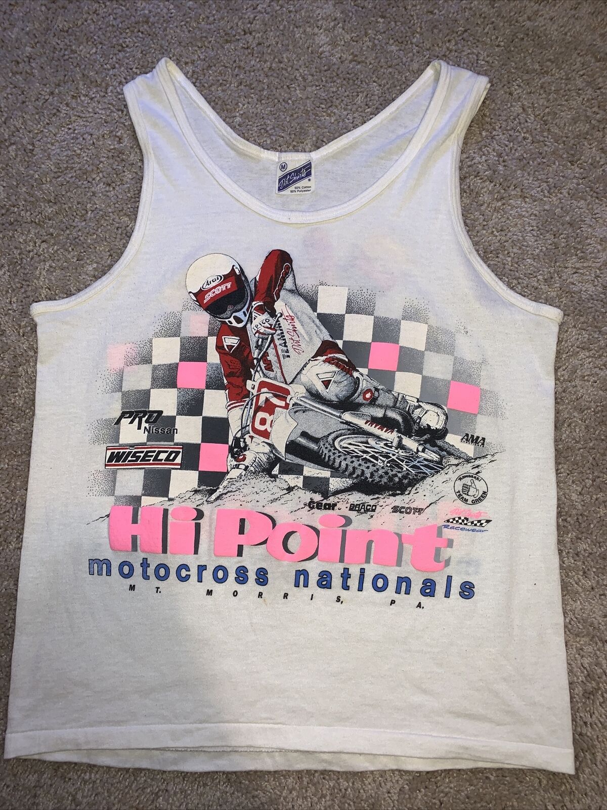 Vintage 1987 High Point Nationals Motocross Tank Top Dirt Shirts Medium