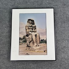 Colossi of Memnon Egypt Original Photography Signed John Hutchinson Framed 24x20 picture