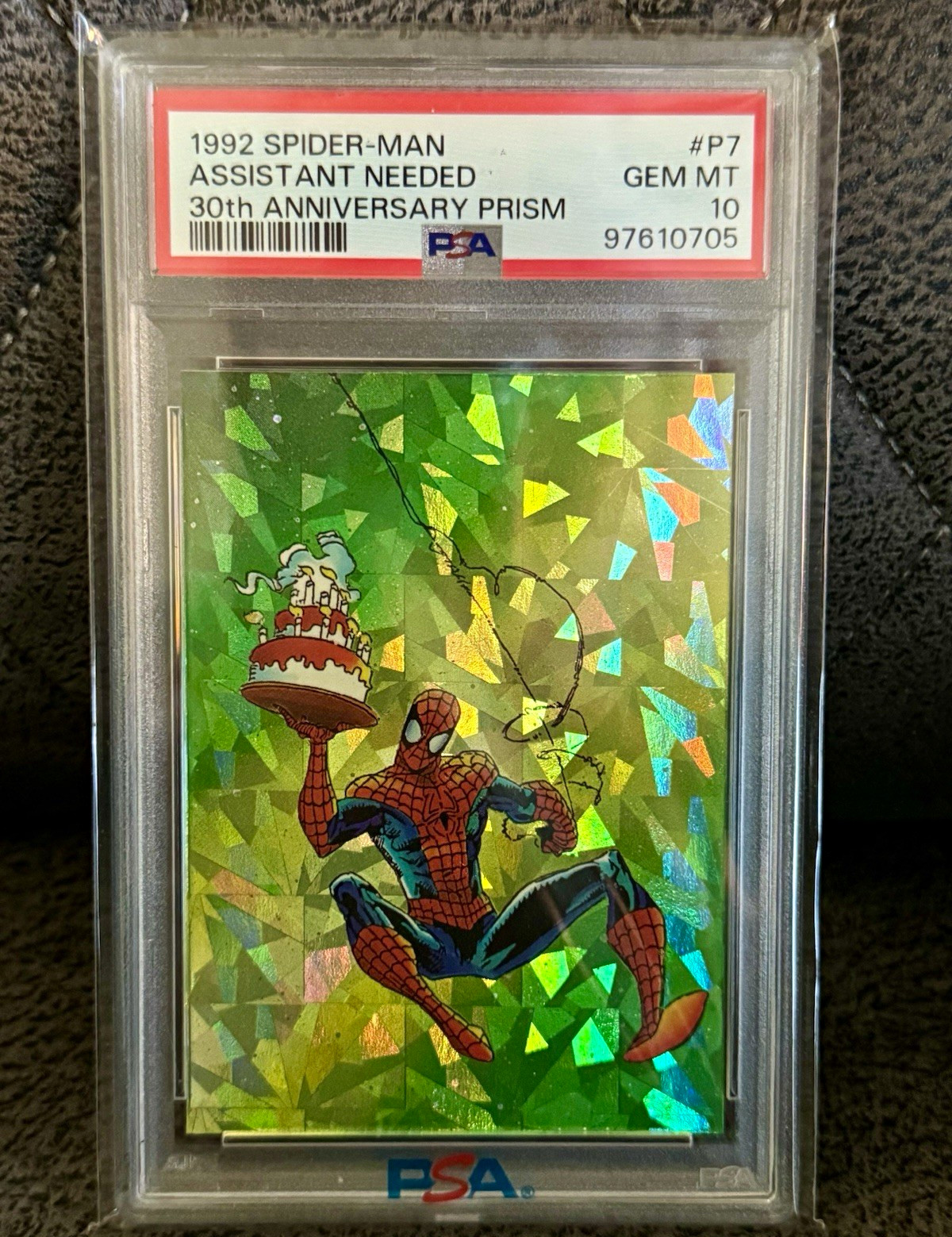 1992 Spider-Man 30th Anniversary Prism P7 Assistant Needed PSA 10 💎💎💎