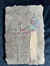 Authentic Ancient Egyptian Antiquities Seshat Concrete, Stone Relief Egyptian BC picture